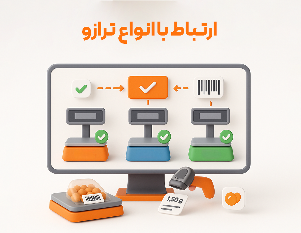 ویژگی بارکدهای وزنی و اتصال به ترازو در نرم افزار فروشگاهی پرنس و رستورانی زعفران 5