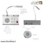 میکروفون گیشه مدل RL-9908 | میکروفون رومیزی حرفه‌ای برای بانک، باجه و پیشخوان - تصویر 3